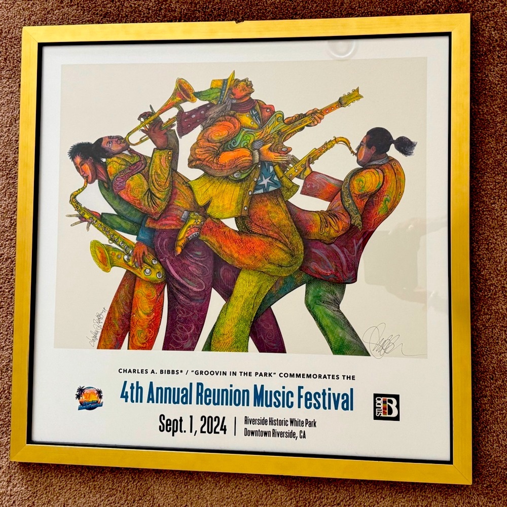 “Groovin in the Park” Poster by Artist Charles Bibbs - Signed